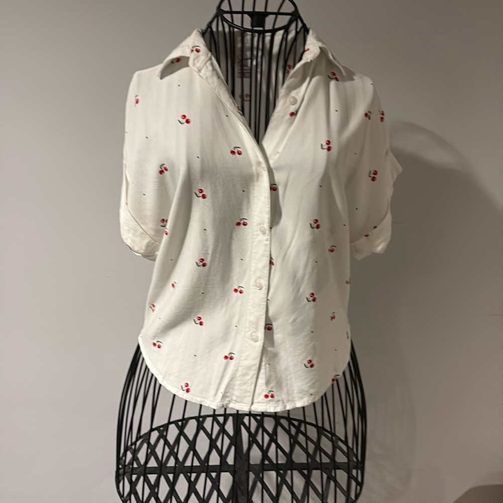 Cherry button up top